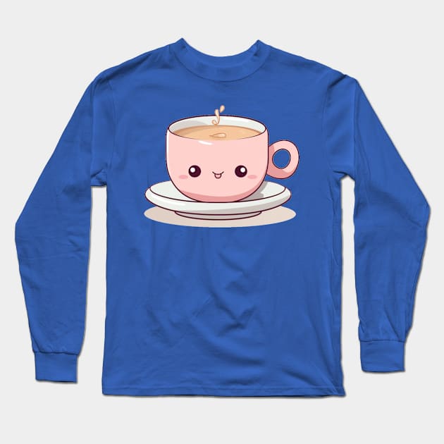 cute tea in Japanese style Long Sleeve T-Shirt by MilkyBerry